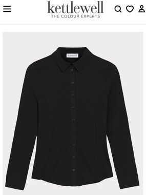 Kettlewell Black Cotton Rib Button-Down Shirt